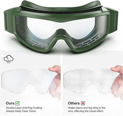 xaegistac Tactical Airsoft Goggles Anti Fog Military Glasses, Ballistic Safety Goggles for Shooting Hunting( Army Green)