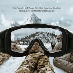 xaegistac Tactical Airsoft Goggles Anti Fog Military Glasses, Ballistic Safety Goggles for Shooting Hunting( Army Green)