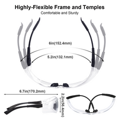 xaegistac Shooting Glasses Anti-fog Shooting Range Eye Protection, Adjustable Safety Glasses with Zipper Hard Case