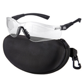 xaegistac Shooting Glasses Anti-fog Shooting Range Eye Protection, Adjustable Safety Glasses with Zipper Hard Case