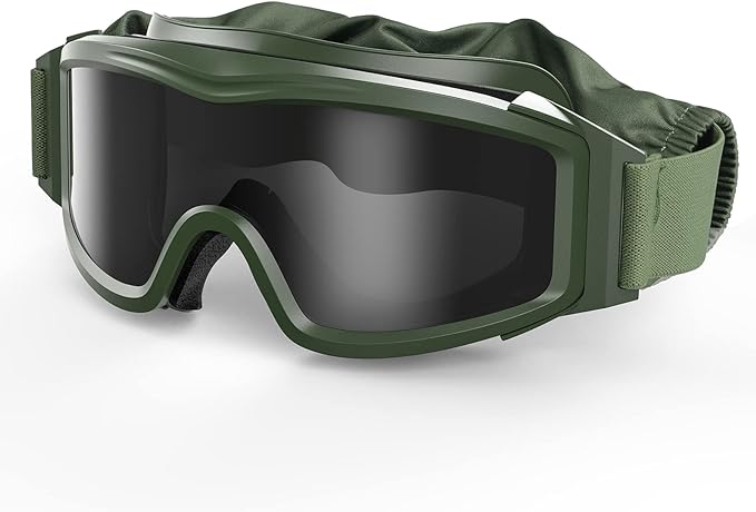 xaegistac Tactical Airsoft Goggles Anti Fog Military Glasses, Ballistic Safety Goggles for Shooting Hunting( Army Green）