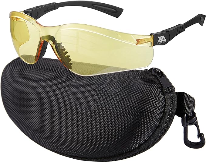 xaegistac Shooting Glasses Anti-fog with Zipper Hard Case