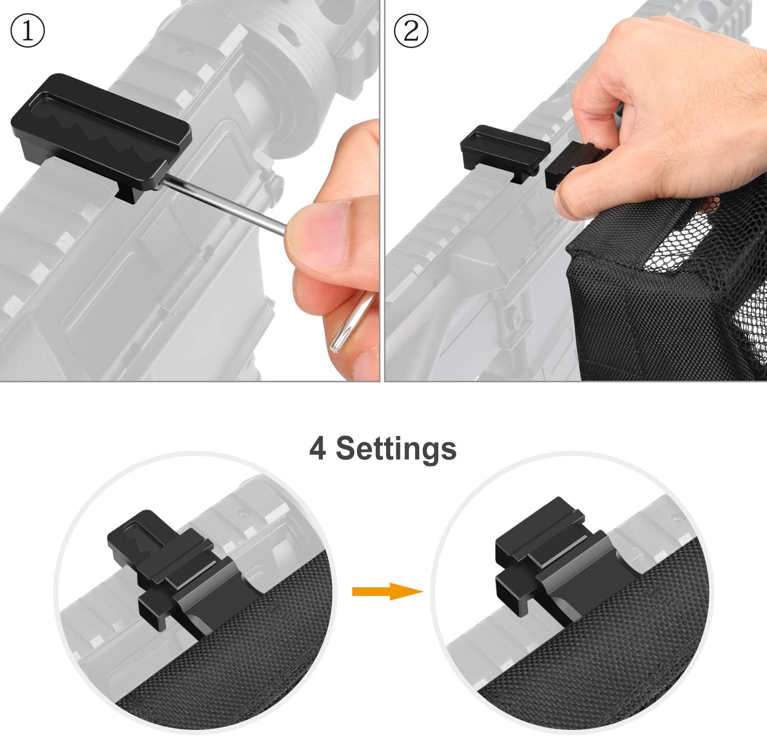 xaegistac Brass Catcher Spare Mount for Picatinny Rail