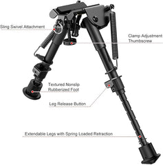 xaegistac Rifle Bipod Adjustable 6-9 Inch Bipods