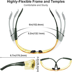 xaegistac Shooting Glasses Anti-fog Shooting Range Eye Protection, Adjustable Safety Glasses with Zipper Hard Case