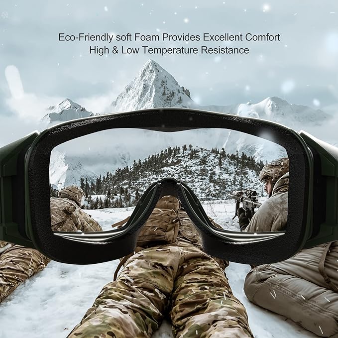 tactical snow goggles xaegistac Tactical Airsoft Goggles Anti Fog Military Glasses, Ballisti – Xaegistac
