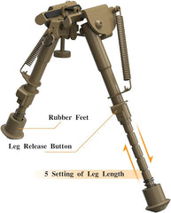 xaegistac Rifle Bipod Adjustable 6-9 Inch Bipods