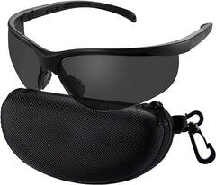 xaegistac Shooting Glasses Anti-fog Shooting Range Eye Protection,Comfortable Hunting Shooting Safety Glasses with Hard Case Black Frame & Gray Lens