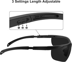 xaegistac Shooting Glasses Anti-fog Shooting Range Eye Protection,Comfortable Hunting Shooting Safety Glasses with Hard Case Black Frame & Gray Lens