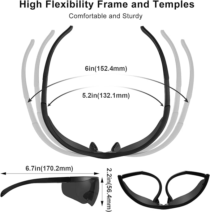 xaegistac Shooting Glasses Anti-fog Shooting Range Eye Protection,Comfortable Hunting Shooting Safety Glasses with Hard Case Black Frame & Gray Lens