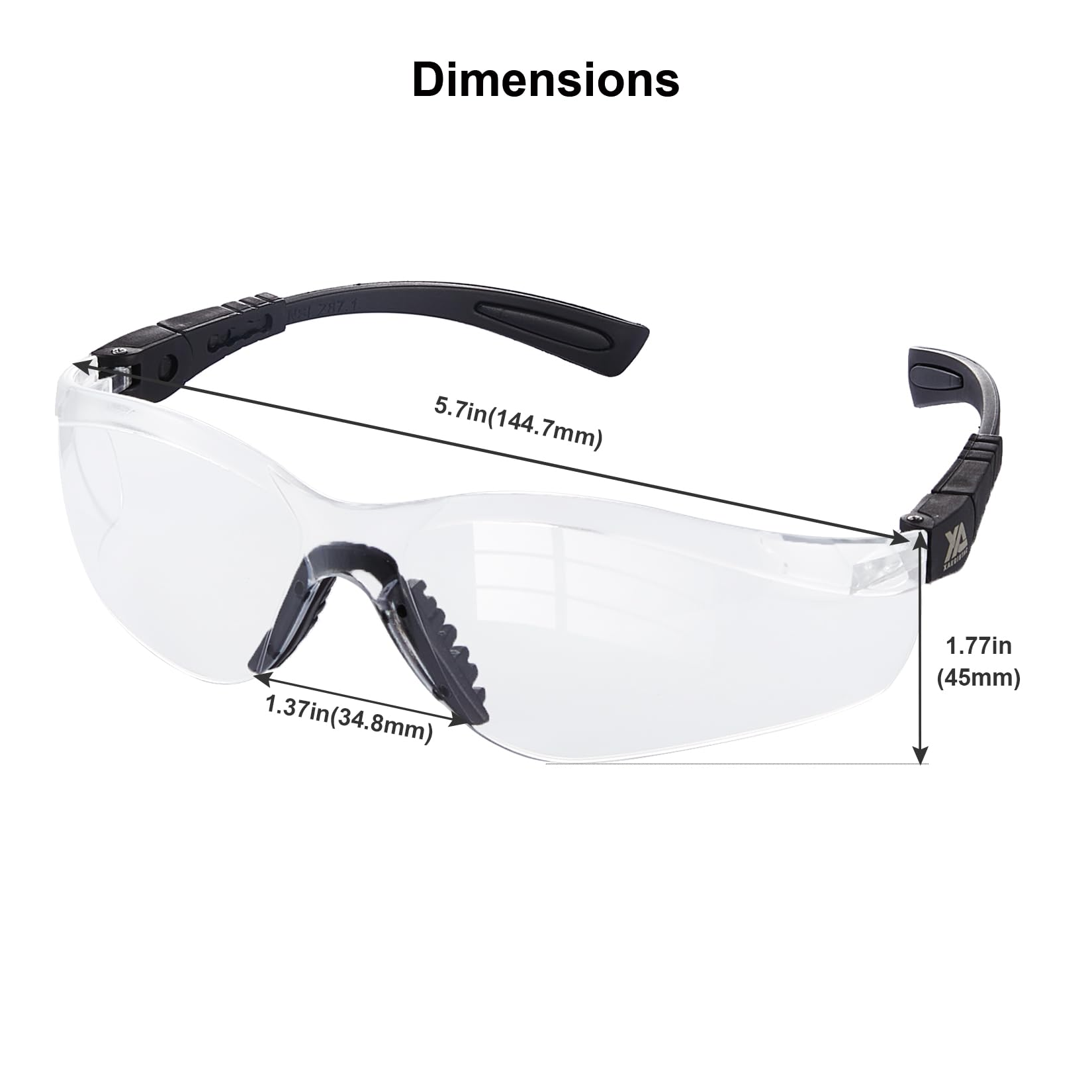 xaegistac Shooting Glasses Anti-fog Shooting Range Eye Protection, Adjustable Safety Glasses with Zipper Hard Case