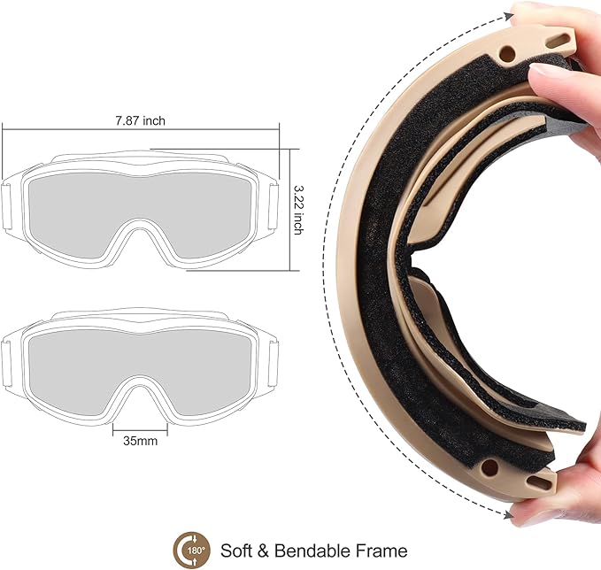 airsoft goggles that don't fog xaegistac Tactical Airsoft Goggles Anti Fog Military Glasses, Ballisti – Xaegistac