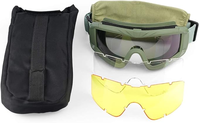 Xaegistac Airsoft Goggles Tactical Safety Goggles Anti Fog Glasses Hunting Cycling