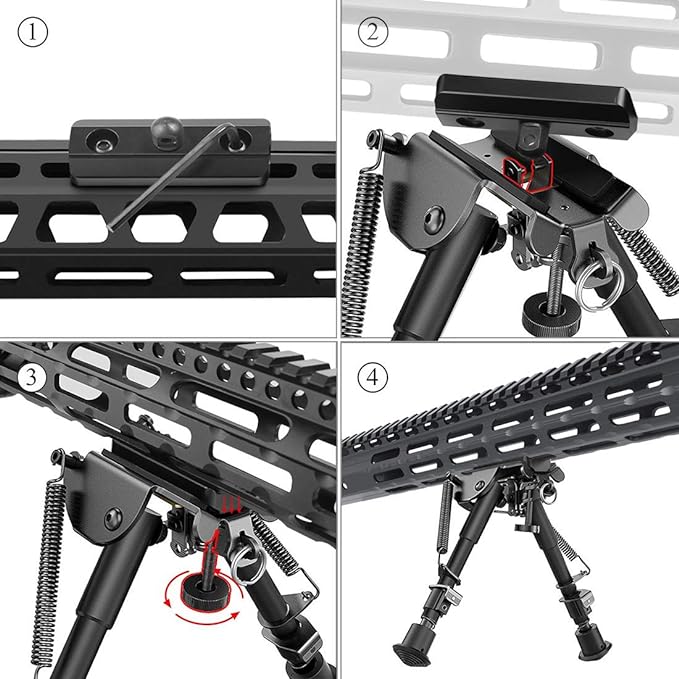 xaegistac Rifle Bipod Adjustable 6-9 Inch Bipods