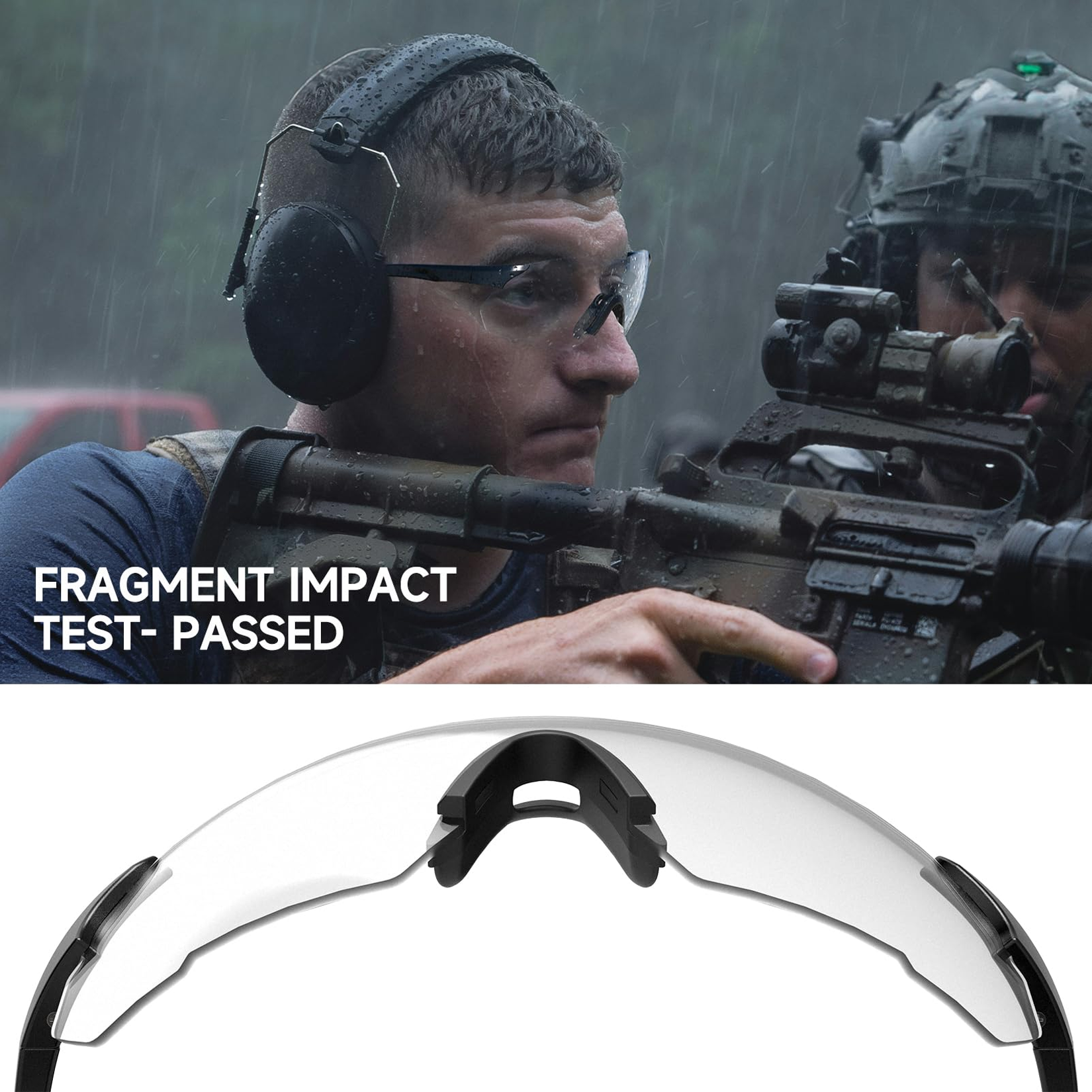 xaegistac Safety Glasses-Anti Fog Shooting Glasses, Wide field of View, Soft Nose Pad for Shooting, Hunting, Airsoft Outdoors