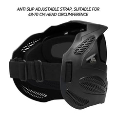 Xaegistac Paintball Mask-Intergrated Sun Visor Airsoft Mask, Wide Field of View, Anti Fog, Adjustable Headband for Paintball, Airsoft